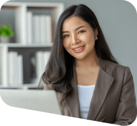 Professional virtual assistant woman smiling